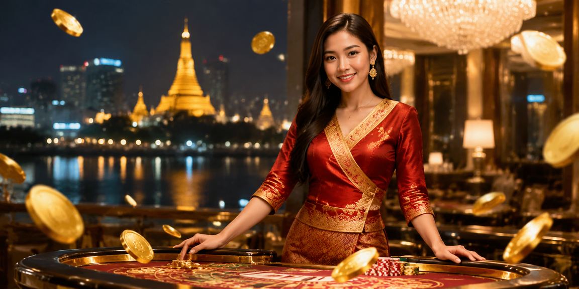 ရန်ကုန်မြစ်ကမ်းနားတွင် Baccarat ဖဲကစားနေသူများ